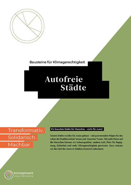 Cover des Dossiers zum Thema Autofreie Städte