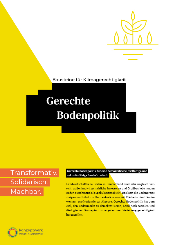 Cover vom Dossier "Gerechte Bodenpolitik"